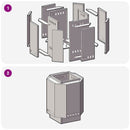 vidaXL Füstmentes Tűzhely Fekete 38 x 38 x 51 cm Acél