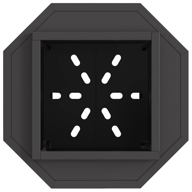 vidaXL Füstmentes Tűzhely Fekete 38 x 38 x 51 cm Acél