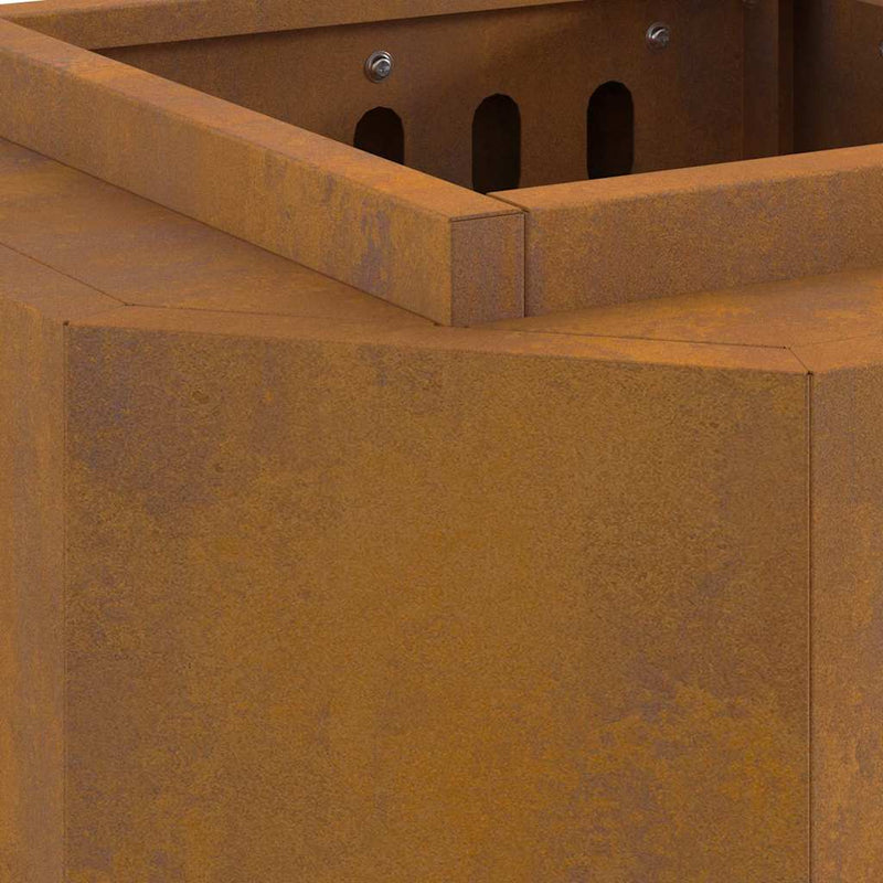 vidaXL Füstmentes Tűzhely Barna 38 x 38 x 51 cm Acél