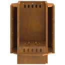 vidaXL Füstmentes Tűzhely Barna 38 x 38 x 51 cm Acél