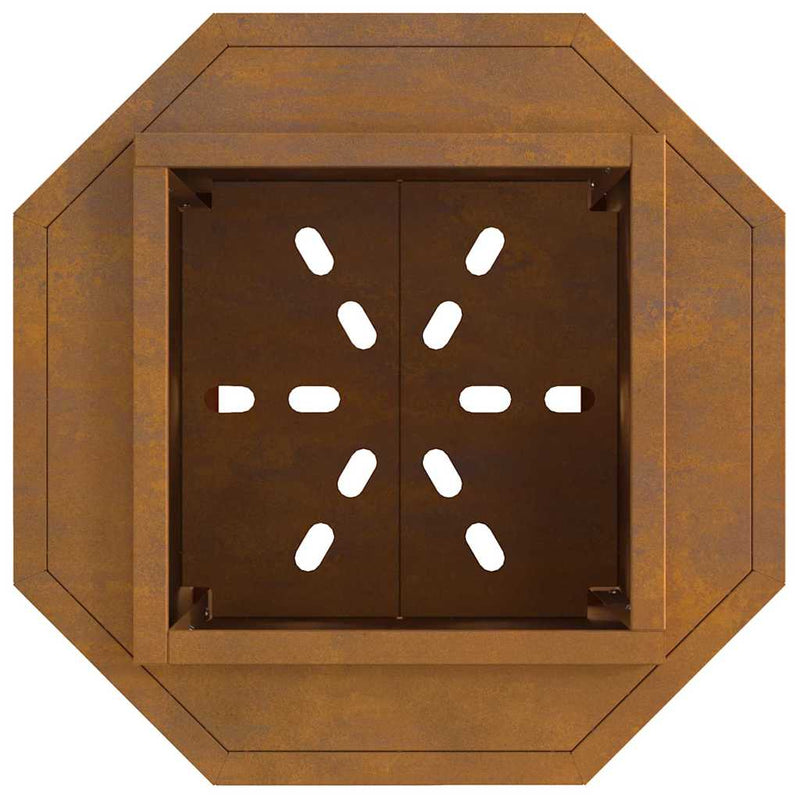 vidaXL Füstmentes Tűzhely Barna 38 x 38 x 51 cm Acél