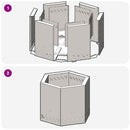 vidaXL Füstmentes Tűzhely Fekete 58 x 58 x 51 cm Acél