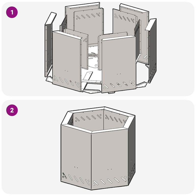 vidaXL Füstmentes Tűzhely Fekete 58 x 58 x 51 cm Acél