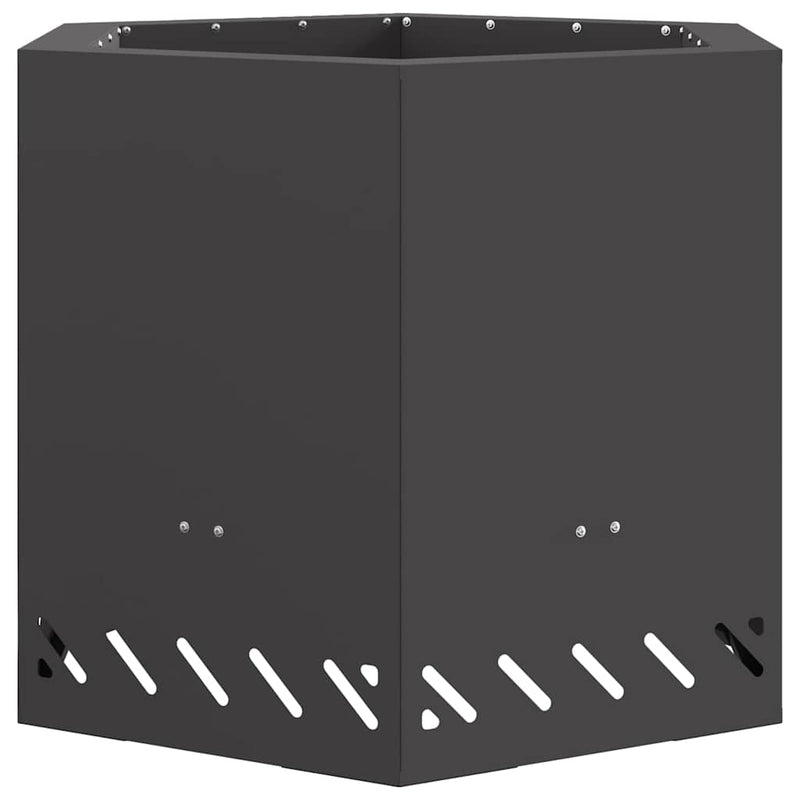 vidaXL Füstmentes Tűzhely Fekete 58 x 58 x 51 cm Acél