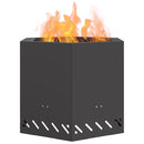 vidaXL Füstmentes Tűzhely Fekete 58 x 58 x 51 cm Acél