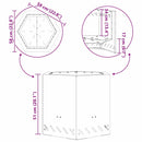 vidaXL Füstmentes Tűzhely Fekete 58 x 58 x 51 cm Acél