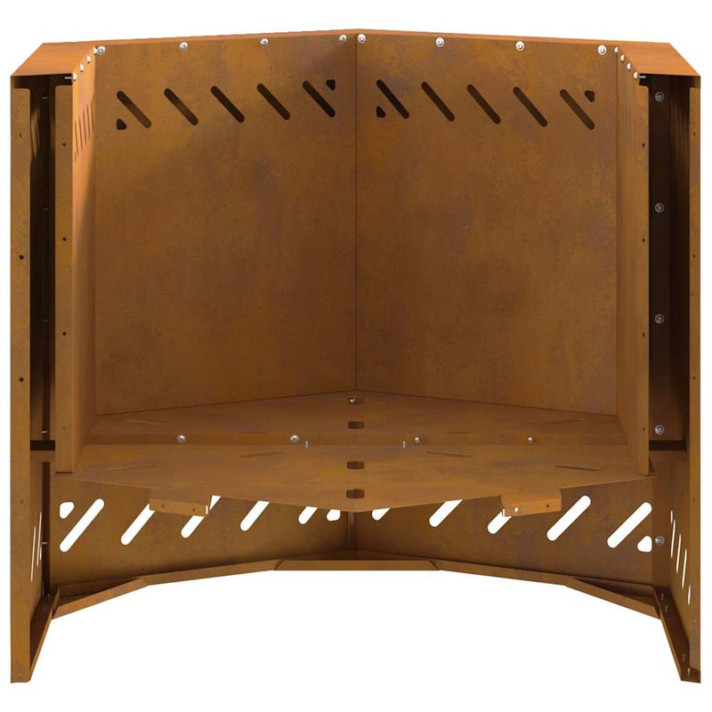 vidaXL Füstmentes Tűzhely Barna 58 x 58 x 51 cm Acél