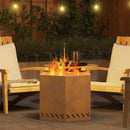 vidaXL Füstmentes Tűzhely Barna 58 x 58 x 51 cm Acél