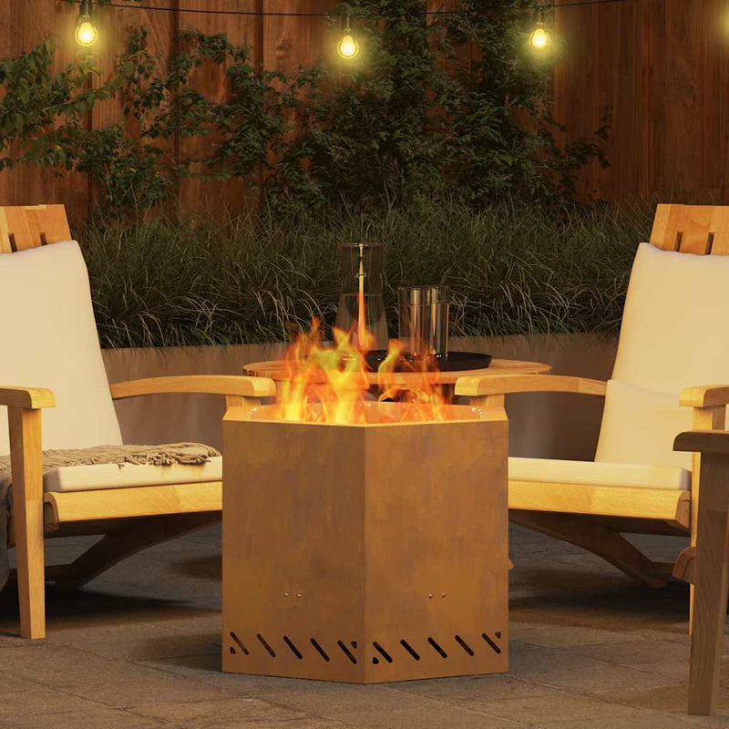 vidaXL Füstmentes Tűzhely Barna 58 x 58 x 51 cm Acél