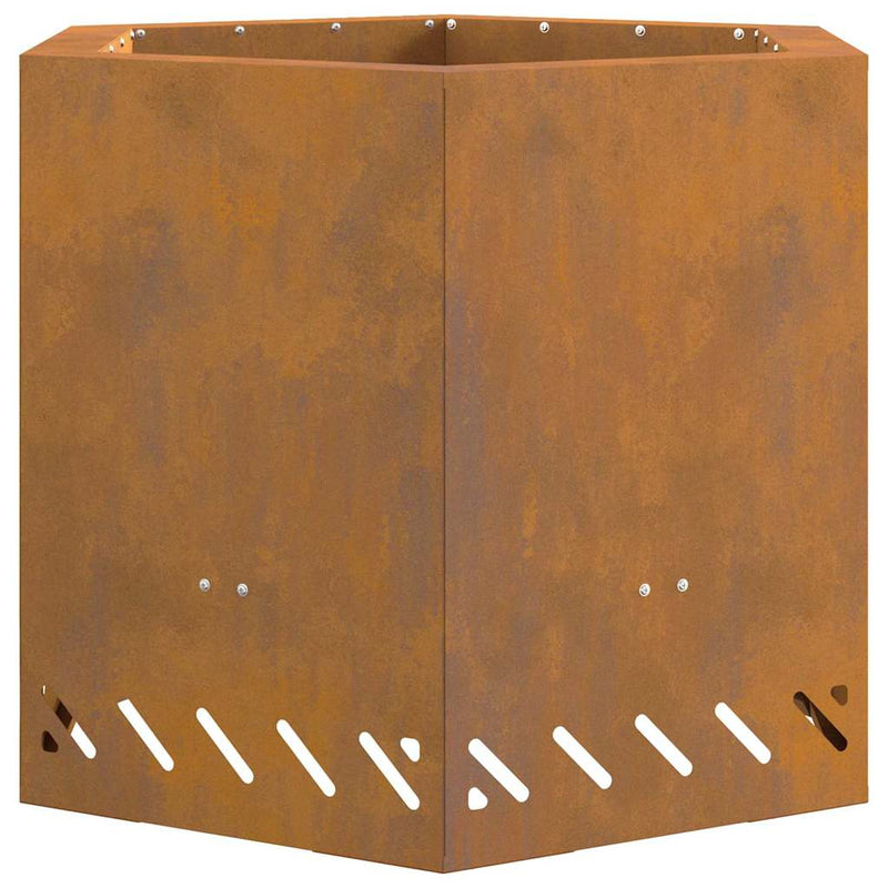 vidaXL Füstmentes Tűzhely Barna 58 x 58 x 51 cm Acél