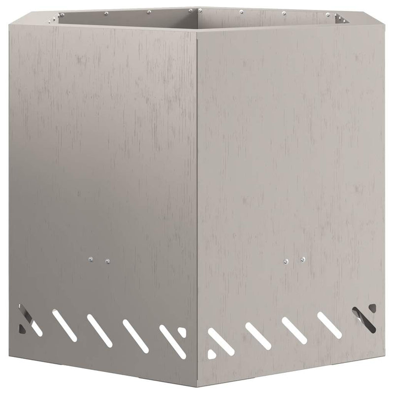 vidaXL Füstmentes Tűzhely Barna 58 x 58 x 51 cm Acél