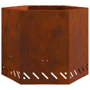 vidaXL Füstmentes Tűzhely Barna 58 x 58 x 51 cm Időjárásálló acél