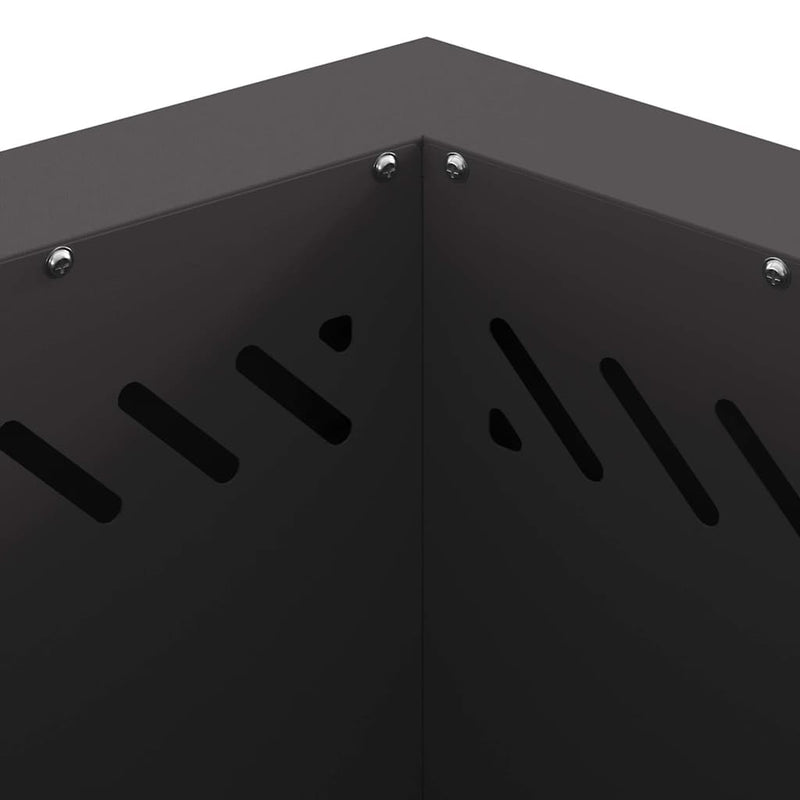 vidaXL Füstmentes Tűzhely Fekete 48 x 48 x 51 cm Acél