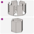 vidaXL Füstmentes Tűzhely Fekete 48 x 48 x 51 cm Acél