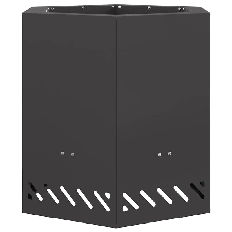 vidaXL Füstmentes Tűzhely Fekete 48 x 48 x 51 cm Acél