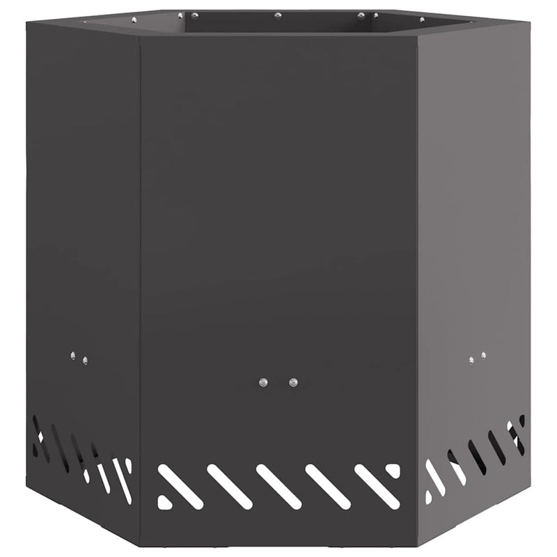 vidaXL Füstmentes Tűzhely Fekete 48 x 48 x 51 cm Acél