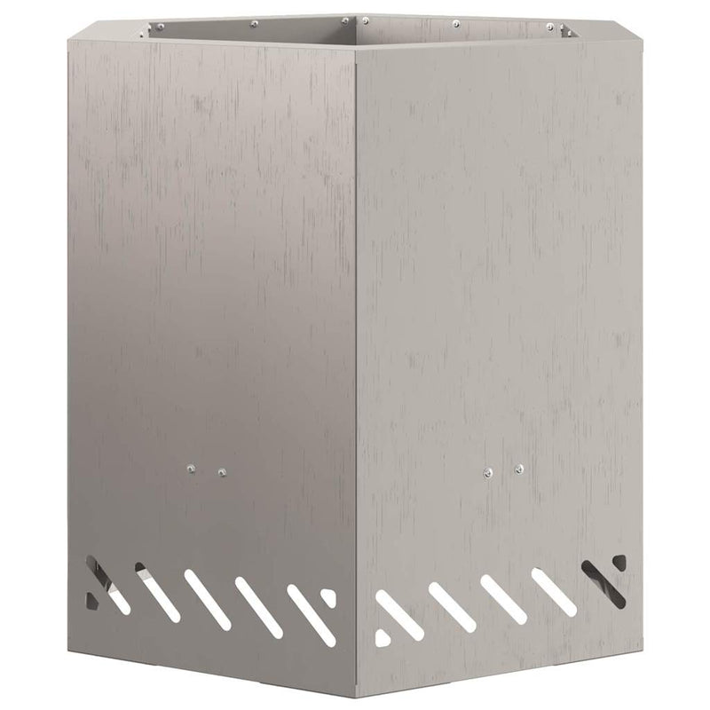 vidaXL Füstmentes Tűzhely Barna 48 x 48 x 51 cm Acél