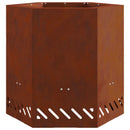 vidaXL Füstmentes Tűzhely Barna 48 x 48 x 51 cm Időjárásálló acél