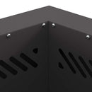 vidaXL Füstmentes Tűzhely Fekete 38 x 38 x 51 cm Acél