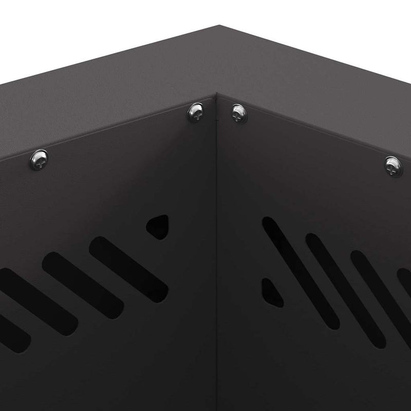 vidaXL Füstmentes Tűzhely Fekete 38 x 38 x 51 cm Acél