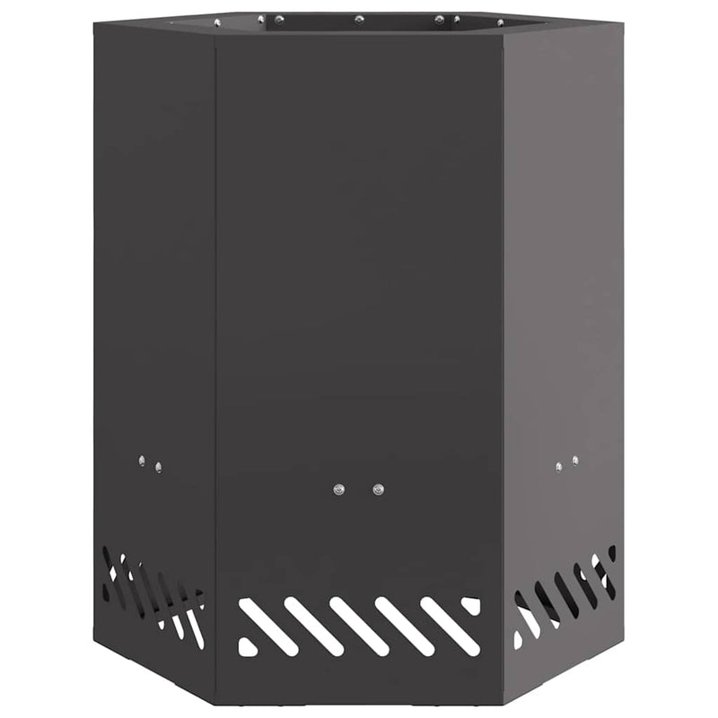 vidaXL Füstmentes Tűzhely Fekete 38 x 38 x 51 cm Acél