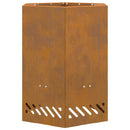 vidaXL Füstmentes Tűzhely Barna 38 x 38 x 51 cm Acél