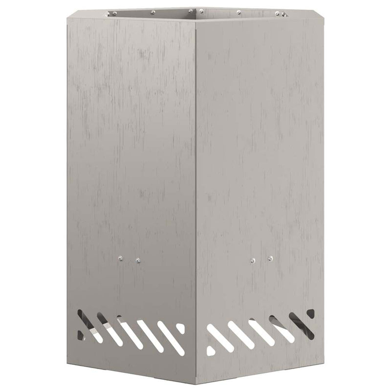 vidaXL Füstmentes Tűzhely Barna 38 x 38 x 51 cm Acél