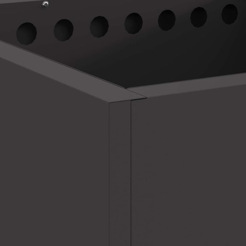 vidaXL Füstmentes Tűzhely Fekete 48 x 48 x 50 cm Acél