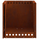 vidaXL Füstmentes Tűzhely Barna 48 x 48 x 50 cm Időjárásálló acél