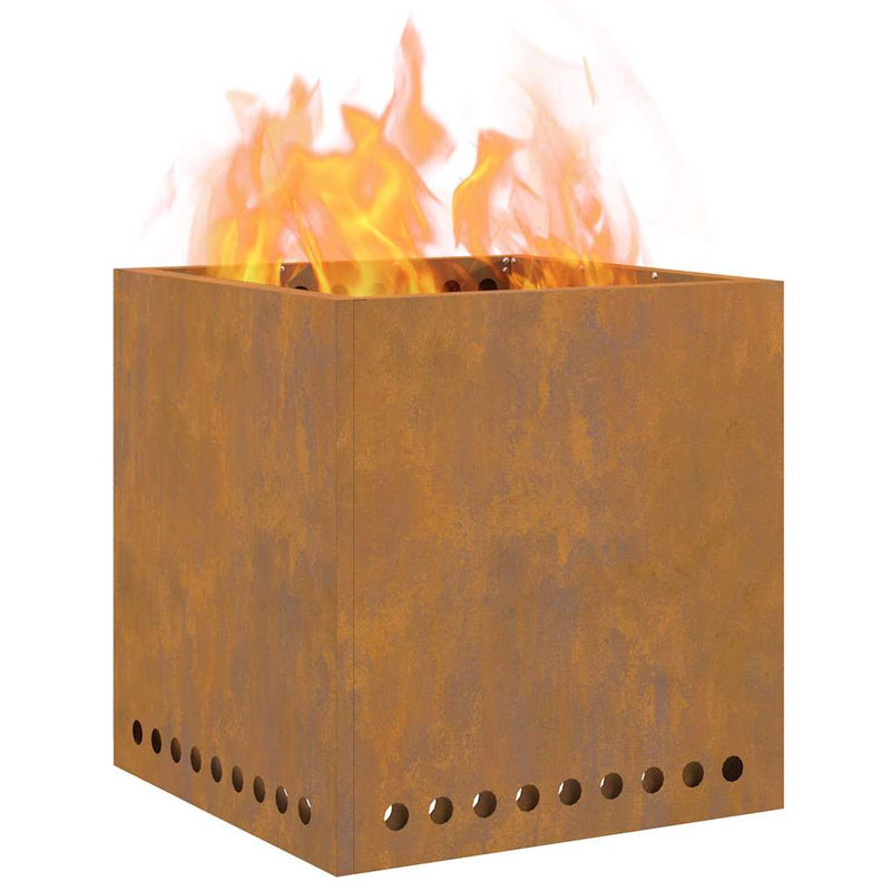 vidaXL Füstmentes Tűzhely Barna 48 x 48 x 50 cm Acél