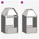 vidaXL Tűzrakó Fekete 50 x 50 x 100 cm Acél