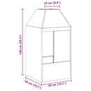 vidaXL Tűzrakó Fekete 50 x 50 x 100 cm Acél