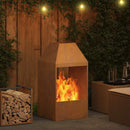 vidaXL Tűzrakó Barna 50 x 50 x 100 cm Acél