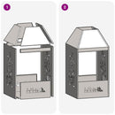 vidaXL Tűzrakó Fekete 50 x 50 x 100 cm Acél