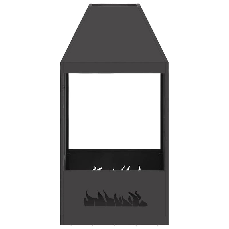 vidaXL Tűzrakó Fekete 50 x 50 x 100 cm Acél