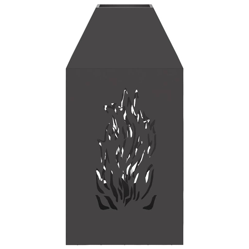vidaXL Tűzrakó Fekete 50 x 50 x 100 cm Acél