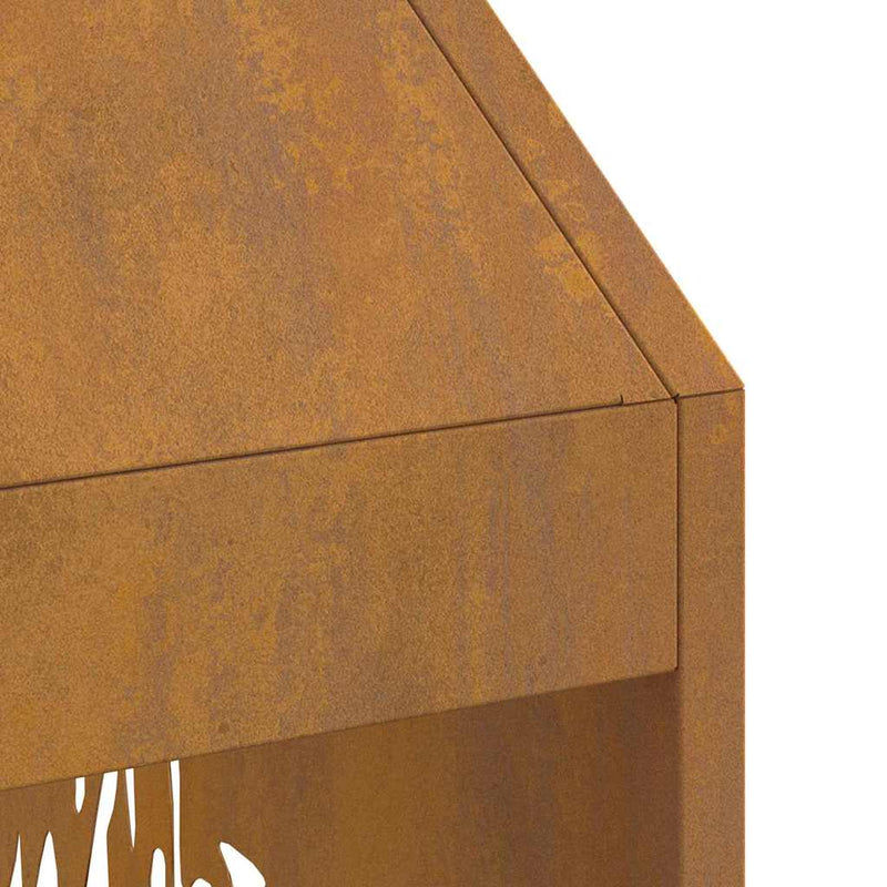 vidaXL Tűzrakó Barna 50 x 50 x 100 cm Acél