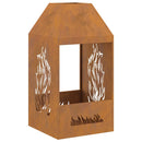 vidaXL Tűzrakó Barna 50 x 50 x 100 cm Acél