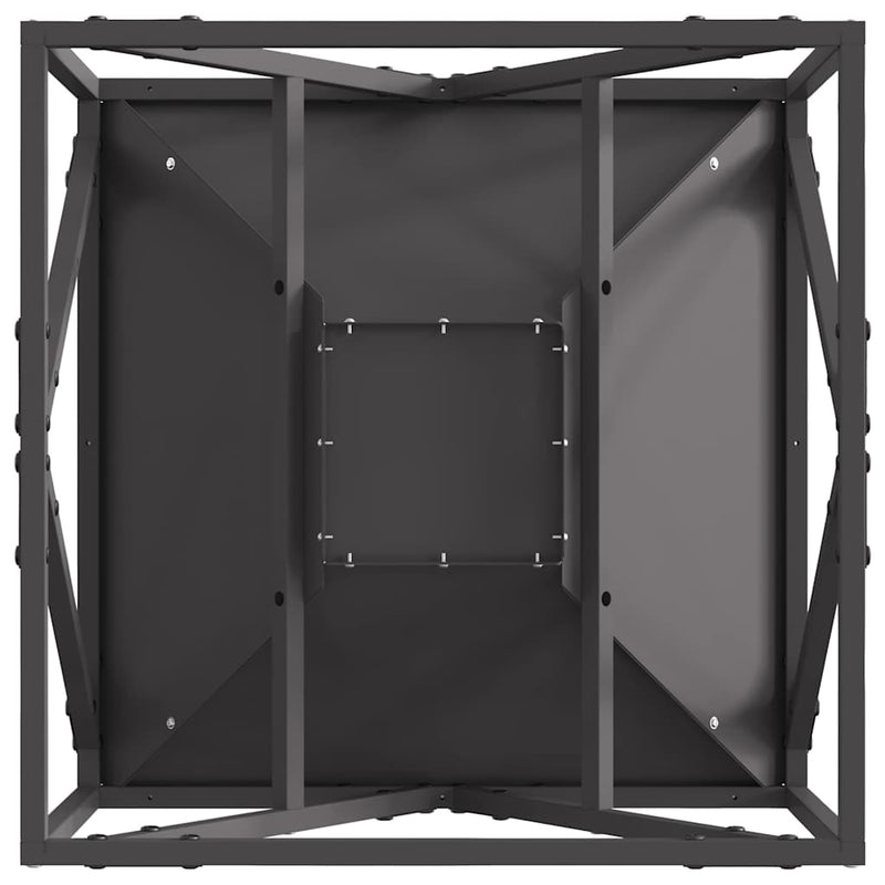 vidaXL Tűzrakó Fekete 50 x 50 x 35 cm Acél