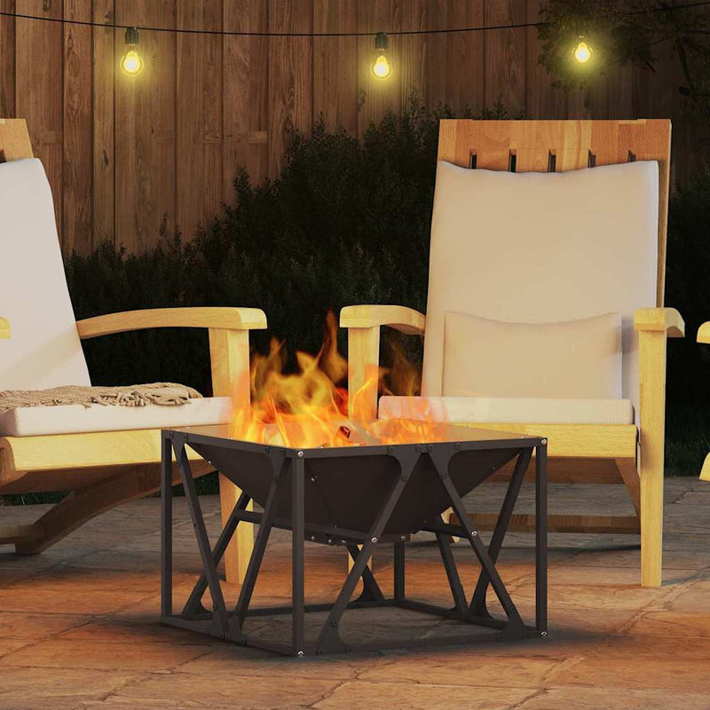 vidaXL Tűzrakó Fekete 50 x 50 x 35 cm Acél