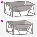 vidaXL Tűzrakó Fekete 80 x 80 x 40 cm Acél