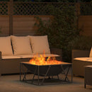 vidaXL Tűzrakó Fekete 80 x 80 x 40 cm Acél