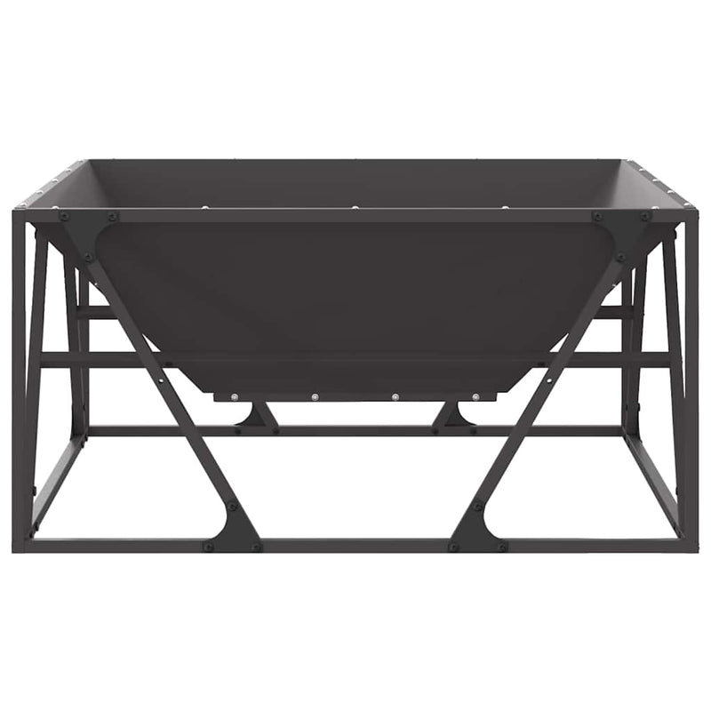 vidaXL Tűzrakó Fekete 80 x 80 x 40 cm Acél