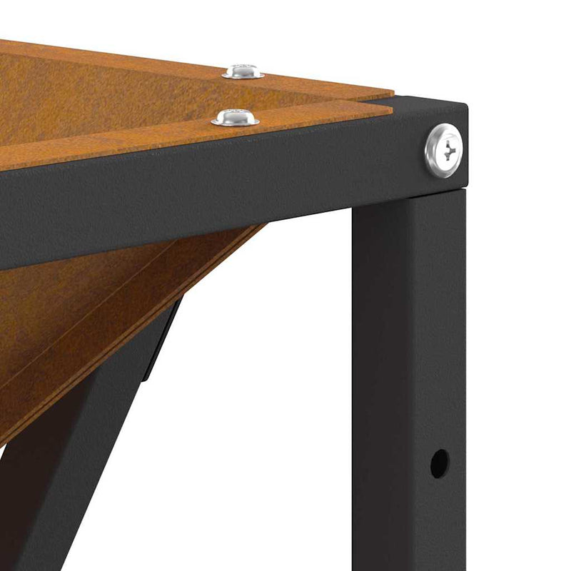 vidaXL Tűzrakó Barna 80 x 80 x 40 cm Acél