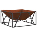 vidaXL Tűzrakó Barna 80 x 80 x 40 cm Időjárásálló acél