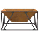 vidaXL Tűzrakó Barna 80 x 80 x 40 cm Acél