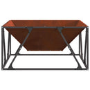 vidaXL Tűzrakó Barna 80 x 80 x 40 cm Időjárásálló acél