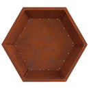 vidaXL Tűzrakó Barna 75 x 75 x 28 cm Időjárásálló acél