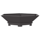 vidaXL Tűzrakó Fekete 100 x 100 x 28 cm Acél