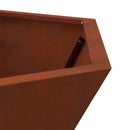 vidaXL Tűzrakó Barna 100 x 100 x 28 cm Időjárásálló acél